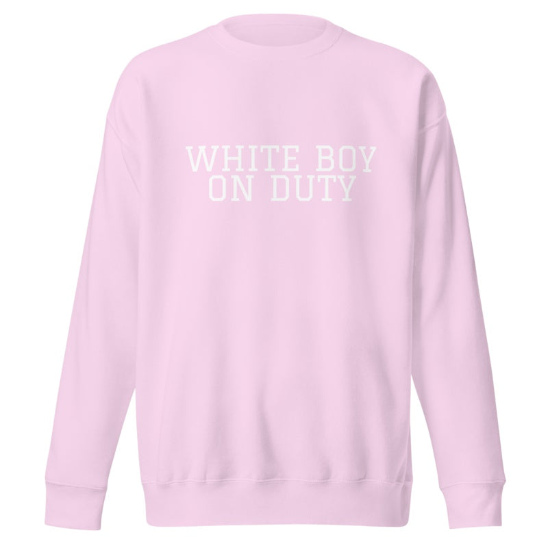 WHITE BOY ON DUTY Lavender front mockup