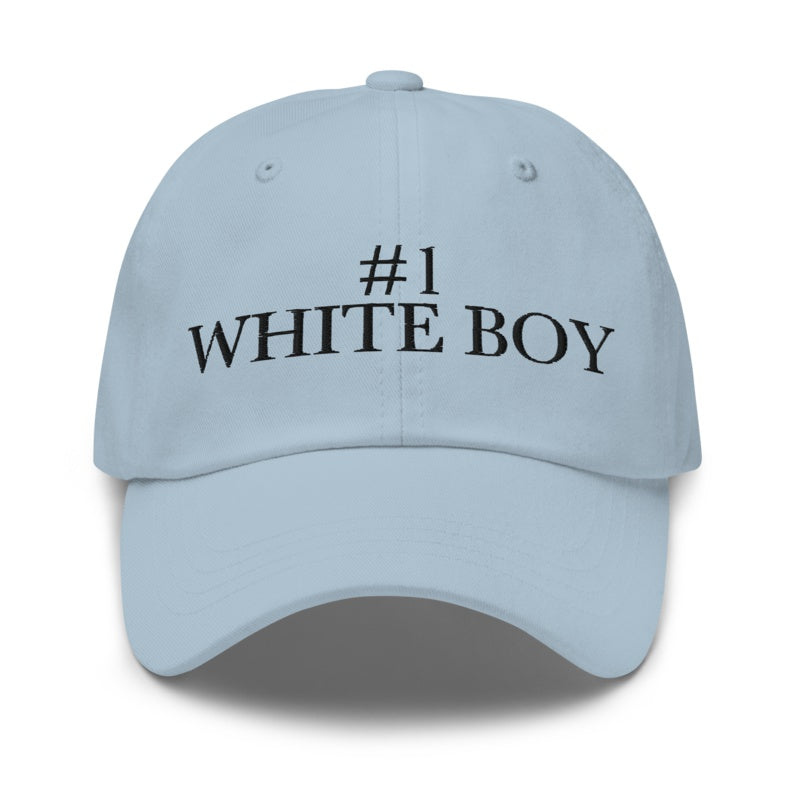 #1 WHITE BOY Light Blue front mockup