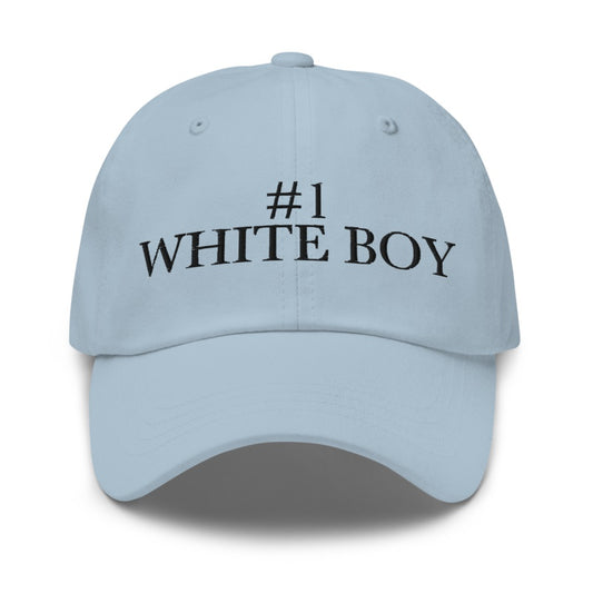 #1 WHITE BOY Light Blue front mockup