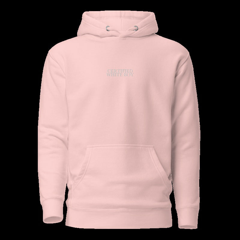 CERTIFIED WHITE BOY Light Pink front embroidered mockup