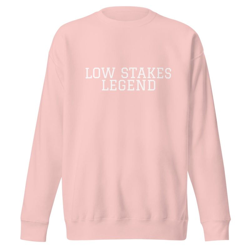LOW STAKES LEGEND Light Pink front mockup