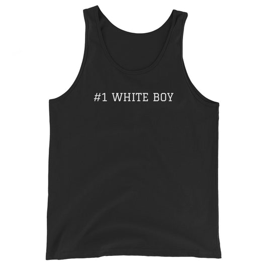 WHITE BOY SUMMER - White Boy Of The Year - "#1 White Boy" - Classic Cotton Tank Top - Tank Top Black