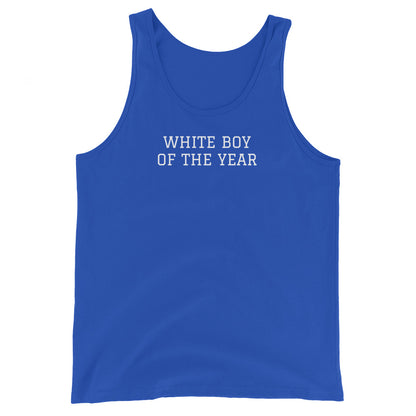 WHITE BOY SUMMER - White Boy Of The Year - "White Boy Of The Year" - Classic Cotton Tank Top - Tank Top True Royal