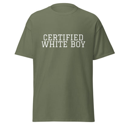 CERTIFIED WHITE BOY Military Green front mockup