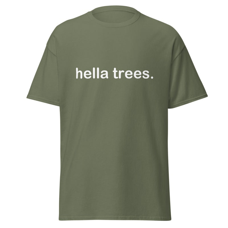 HELLA TREES Military Green front mockup