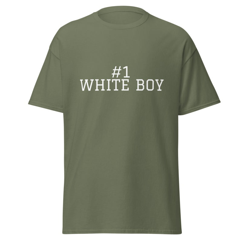 #1 WHITE BOY Military Green front mockup