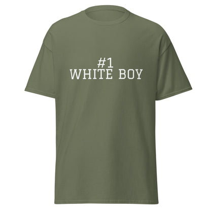 #1 WHITE BOY Military Green front mockup