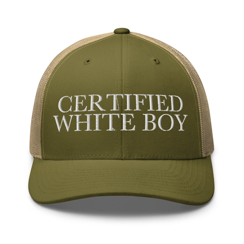 CERTIFIED WHITE BOY Moss/ Khaki front mockup