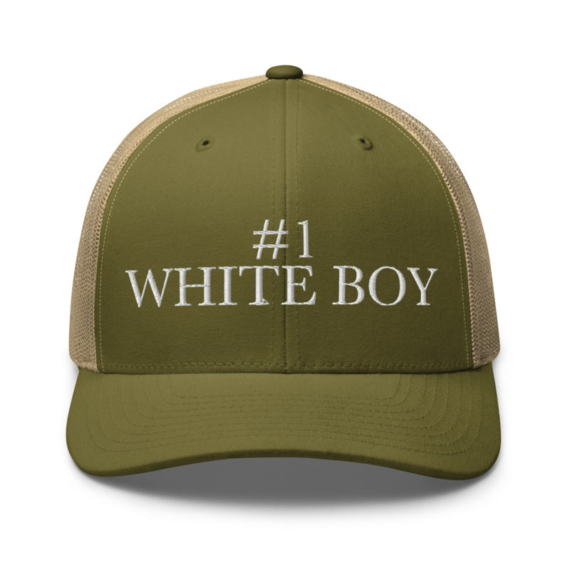 #1 WHITE BOY Moss/ Khaki front mockup