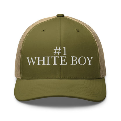 #1 WHITE BOY Moss/ Khaki front mockup
