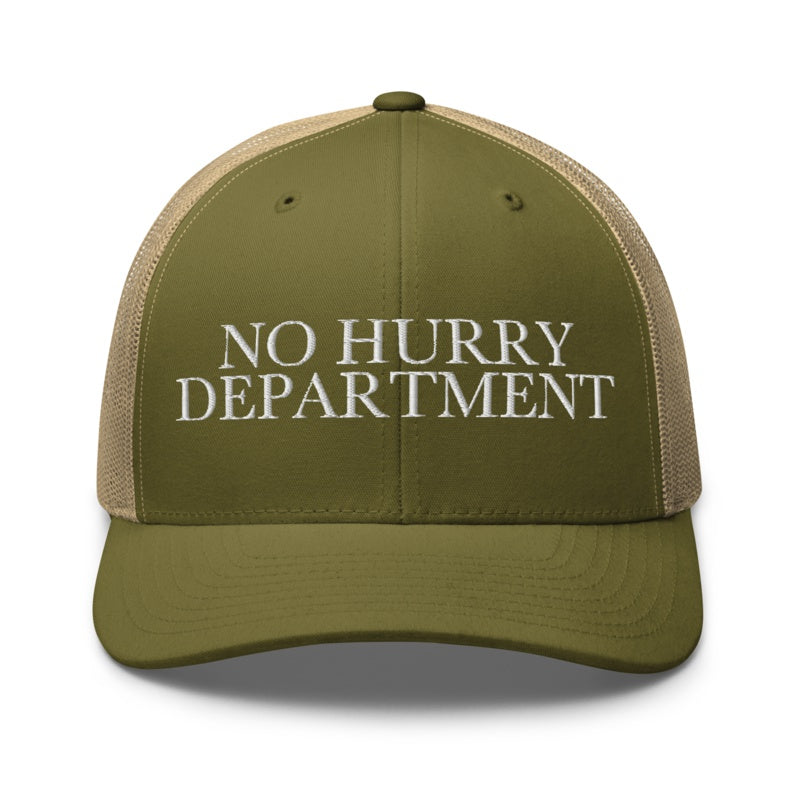NO HURRY DEPARTMENT Moss/ Khaki front mockup