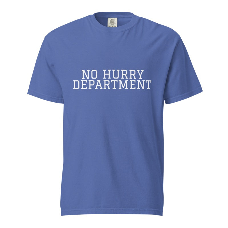 NO HURRY DEPARTMENT Mystic Blue front mockup