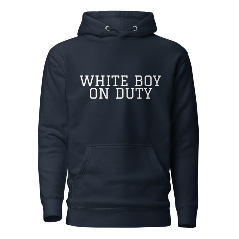 WHITE BOY ON DUTY Navy Blazer front mockup