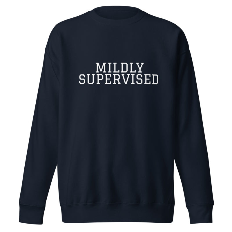 MILDLY SUPERVISED Navy Blazer front mockup