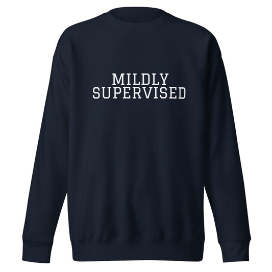 MILDLY SUPERVISED Navy Blazer front mockup