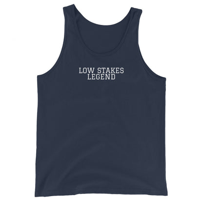 LOW STAKES LEGEND Navy front mockup