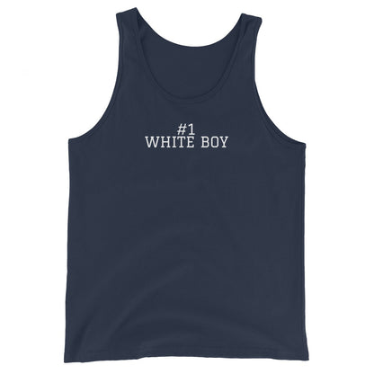 #1 WHITE BOY Navy front mockup
