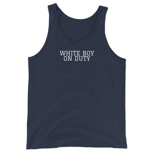 WHITE BOY ON DUTY Navy front mockup
