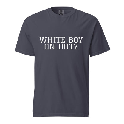 WHITE BOY ON DUTY Navy front mockup