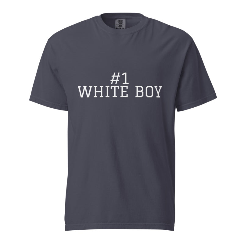 #1 WHITE BOY Navy front mockup