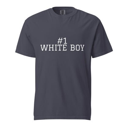 #1 WHITE BOY Navy front mockup