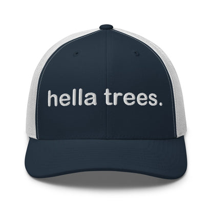 HELLA TREES Navy/ White front mockup
