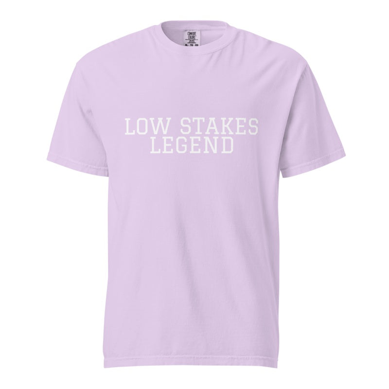 LOW STAKES LEGEND Orchid front mockup
