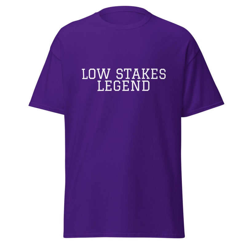 LOW STAKES LEGEND Purple front mockup