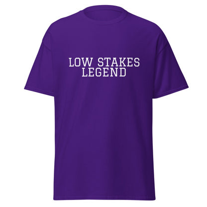 LOW STAKES LEGEND Purple front mockup