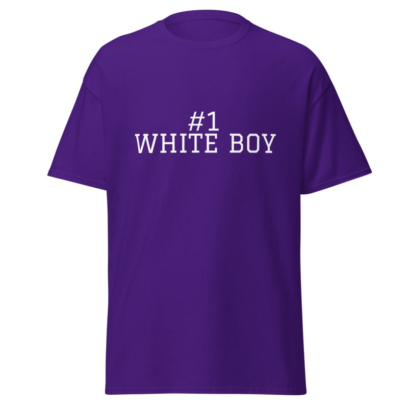 #1 WHITE BOY Purple front mockup