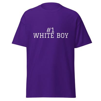 #1 WHITE BOY Purple front mockup