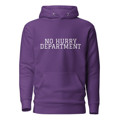 NO HURRY DEPARTMENT Purple front mockup