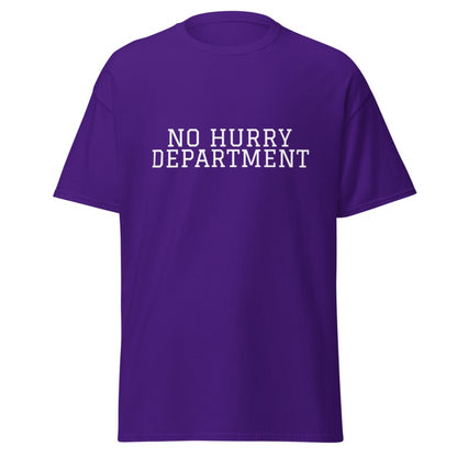 NO HURRY DEPARTMENT Purple front mockup