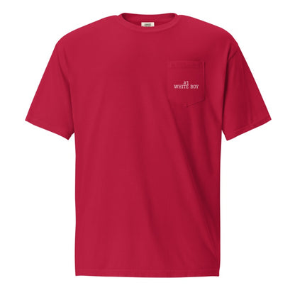 #1 WHITE BOY Red front mockup