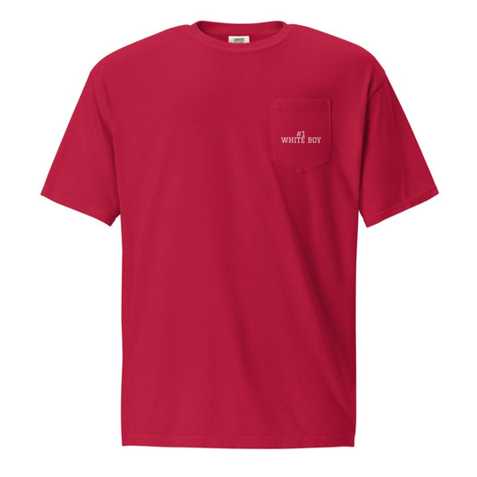 #1 WHITE BOY Red front mockup