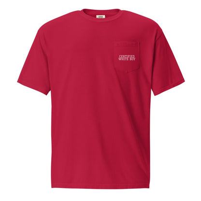CERTIFIED WHITE BOY Red front mockup