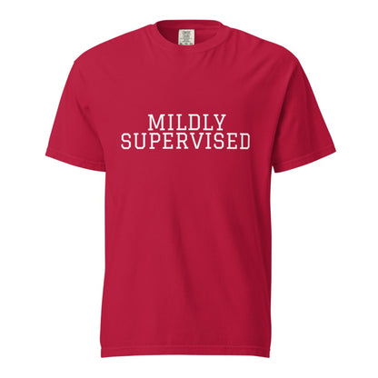 MILDLY SUPERVISED Red front mockup