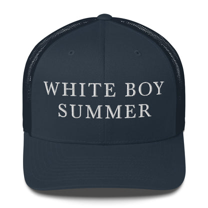 WHITE BOY SUMMER - Originals - "White Boy Summer" - Embroidered Trucker Cap - Navy