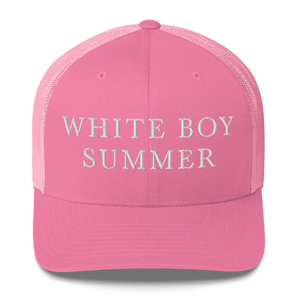 WHITE BOY SUMMER - Originals - "White Boy Summer" - Embroidered Trucker Cap - Pink