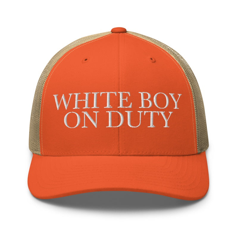 WHITE BOY ON DUTY Rustic Orange/ Khaki front mockup