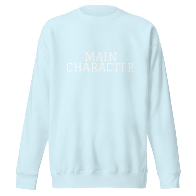 MAIN CHARACTER Sky Blue front mockup