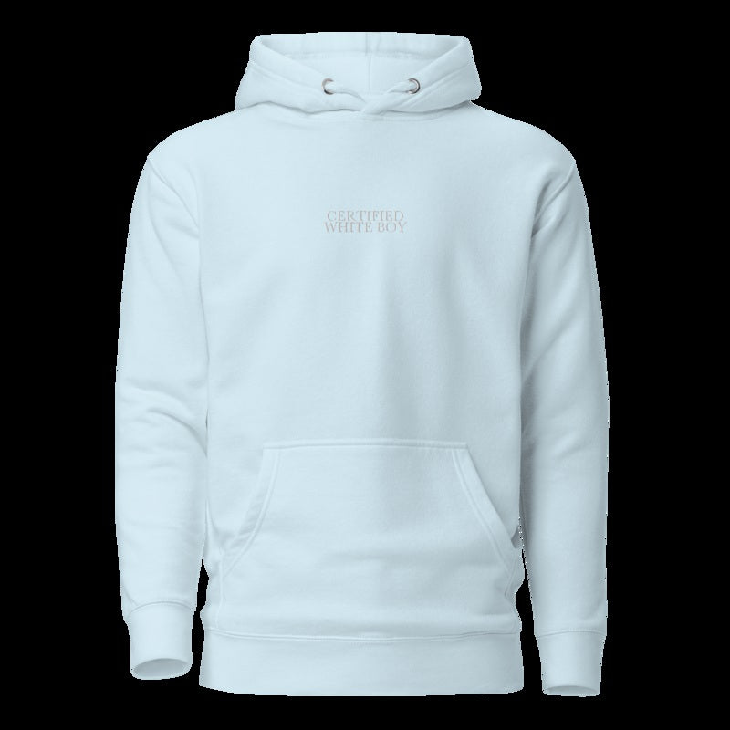 CERTIFIED WHITE BOY Sky Blue front embroidered mockup