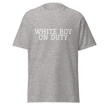 WHITE BOY ON DUTY Sport Grey front mockup