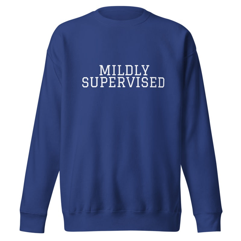 MILDLY SUPERVISED Team Royal front mockup