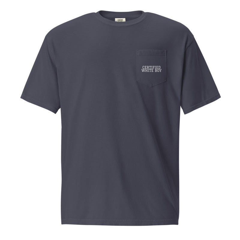 CERTIFIED WHITE BOY True Navy front mockup