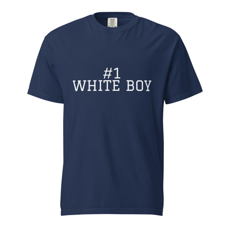 #1 WHITE BOY True Navy front mockup