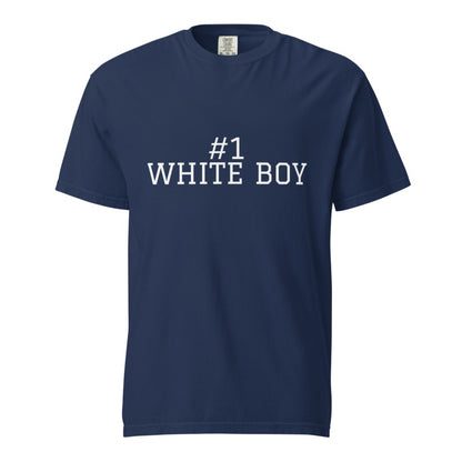 #1 WHITE BOY True Navy front mockup