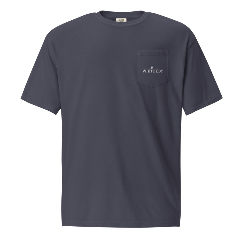 #1 WHITE BOY True Navy front mockup