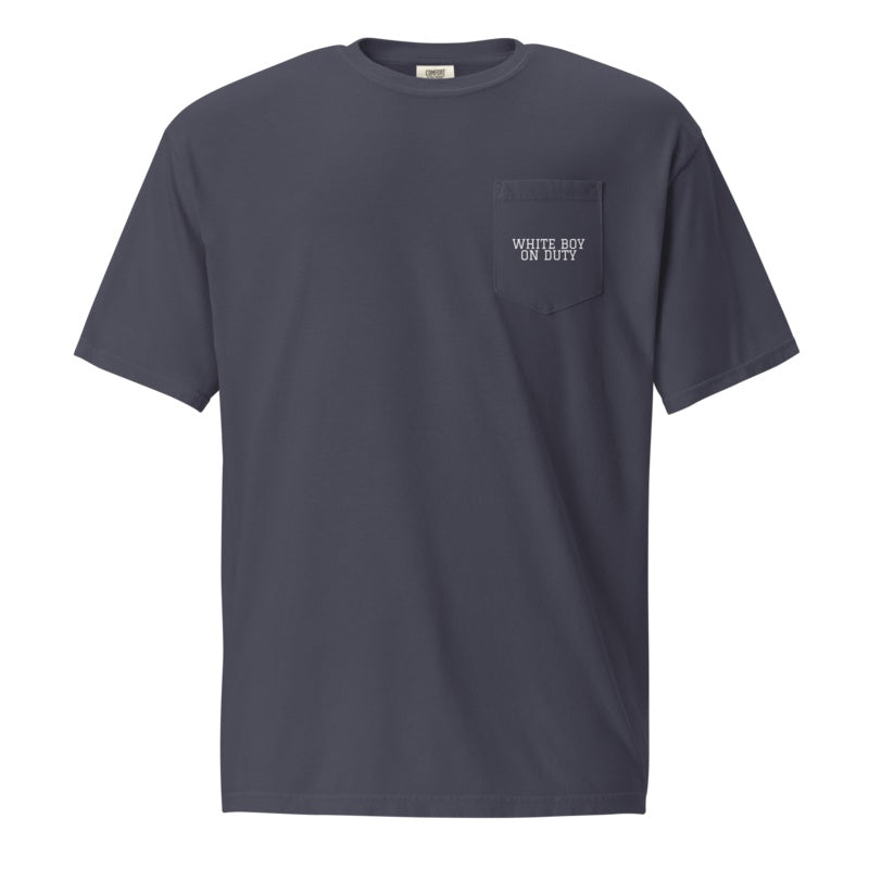 WHITE BOY ON DUTY True Navy front mockup