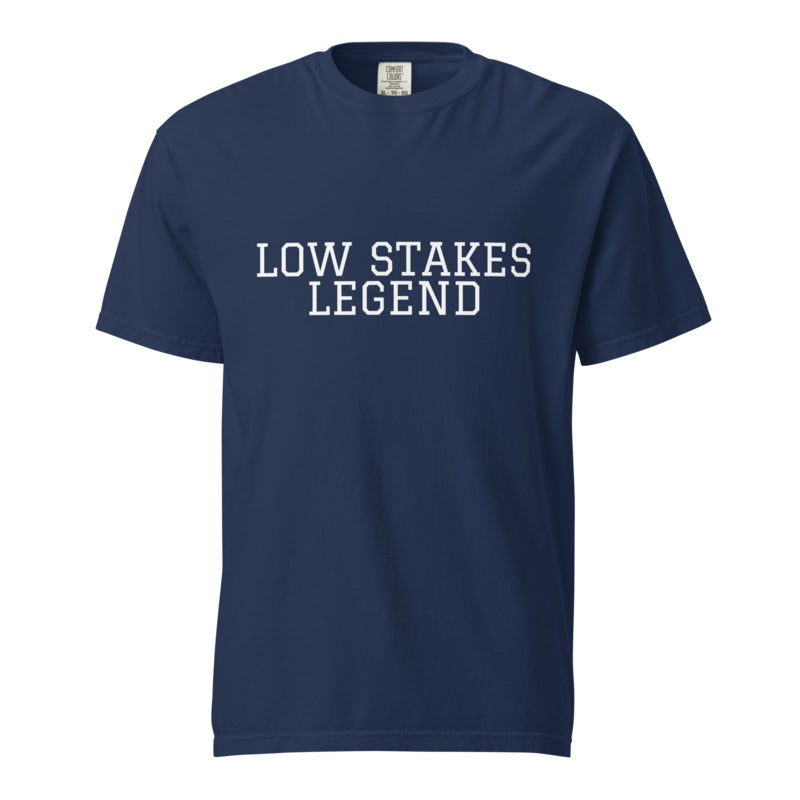 LOW STAKES LEGEND True Navy front mockup